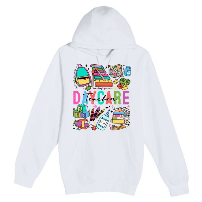 Retro Daycare Teacher Somebody Favorite Premium Pullover Hoodie