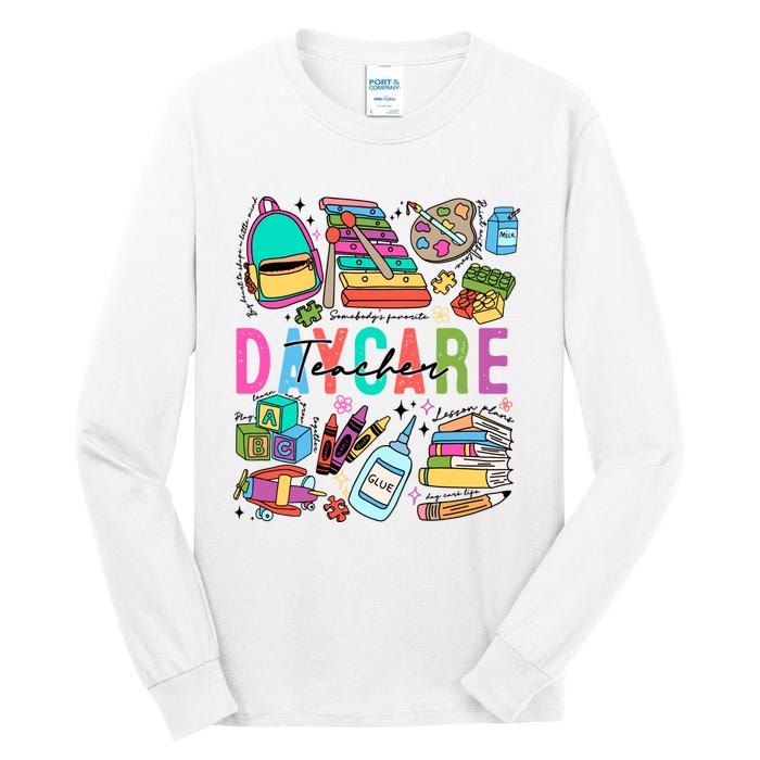 Retro Daycare Teacher Somebody Favorite Tall Long Sleeve T-Shirt