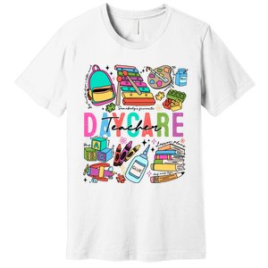 Retro Daycare Teacher Somebody Favorite Premium T-Shirt