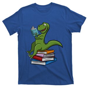 Reading Dinosaur T Rex Dinosaur Lover Dino Book Gift Idea Great Gift T-Shirt