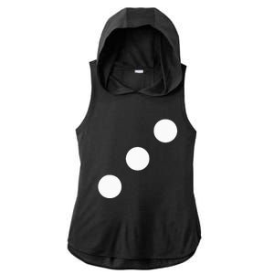 Red Dice Three 3 Casino Matching Halloween Costume Ladies PosiCharge Tri-Blend Wicking Draft Hoodie Tank