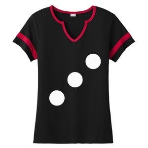 Red Dice Three 3 Casino Matching Halloween Costume Ladies Halftime Notch Neck Tee