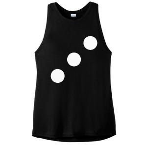 Red Dice Three 3 Casino Matching Halloween Costume Ladies PosiCharge Tri-Blend Wicking Tank