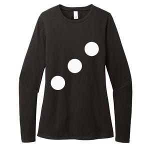 Red Dice Three 3 Casino Matching Halloween Costume Womens CVC Long Sleeve Shirt