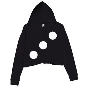 Red Dice Three 3 Casino Matching Halloween Costume Crop Fleece Hoodie