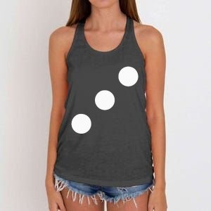 Red Dice Three 3 Casino Matching Halloween Costume Women's Knotted Racerback Tank