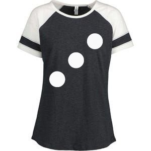 Red Dice Three 3 Casino Matching Halloween Costume Enza Ladies Jersey Colorblock Tee