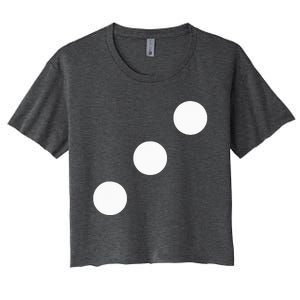 Red Dice Three 3 Casino Matching Halloween Costume Women's Crop Top Tee