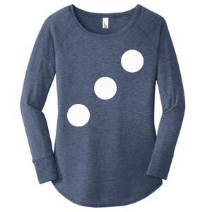 Red Dice Three 3 Casino Matching Halloween Costume Women's Perfect Tri Tunic Long Sleeve Shirt