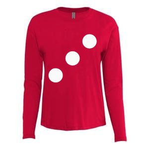 Red Dice Three 3 Casino Matching Halloween Costume Womens Cotton Relaxed Long Sleeve T-Shirt