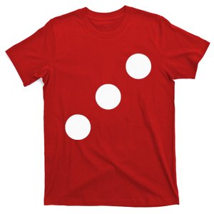 Red Dice Three 3 Casino Matching Halloween Costume T-Shirt