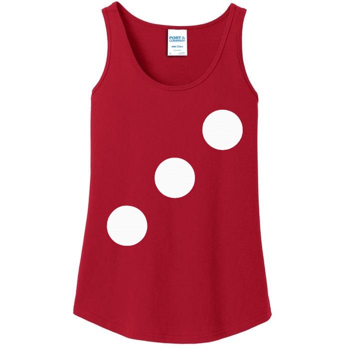 Red Dice Three 3 Casino Matching Halloween Costume Ladies Essential Tank