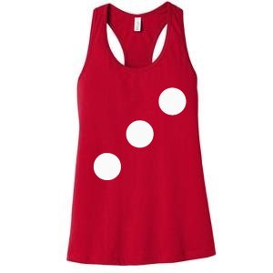 Red Dice Three 3 Casino Matching Halloween Costume Women's Racerback Tank