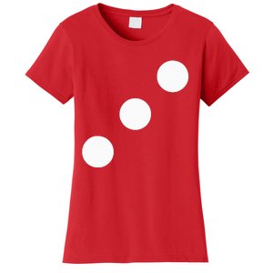 Red Dice Three 3 Casino Matching Halloween Costume Women's T-Shirt