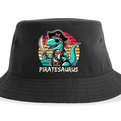 Retro Dinosaur T Rex Pirate Costume Piratesaurus Sustainable Bucket Hat