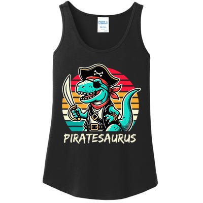 Retro Dinosaur T Rex Pirate Costume Piratesaurus Ladies Essential Tank