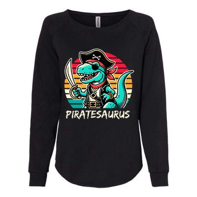 Retro Dinosaur T Rex Pirate Costume Piratesaurus Womens California Wash Sweatshirt