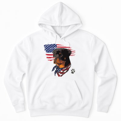 Rottweiler Dog USA American Flag Awesome Cool Hoodie