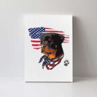 Rottweiler Dog USA American Flag Awesome Cool Canvas