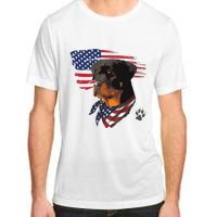 Rottweiler Dog USA American Flag Awesome Cool Adult ChromaSoft Performance T-Shirt