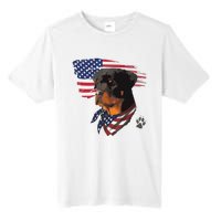 Rottweiler Dog USA American Flag Awesome Cool Tall Fusion ChromaSoft Performance T-Shirt