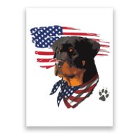 Rottweiler Dog USA American Flag Awesome Cool Poster