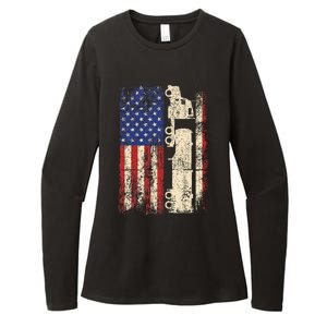 Ruck Driver Usa American Flag Patriotic Rucker Womens CVC Long Sleeve Shirt