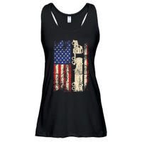 Ruck Driver Usa American Flag Patriotic Rucker Ladies Essential Flowy Tank