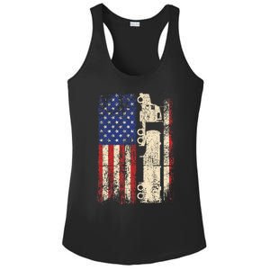 Ruck Driver Usa American Flag Patriotic Rucker Ladies PosiCharge Competitor Racerback Tank