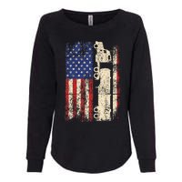 Ruck Driver Usa American Flag Patriotic Rucker Womens California Wash Sweatshirt