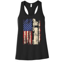 Ruck Driver Usa American Flag Patriotic Rucker Women's Racerback Tank