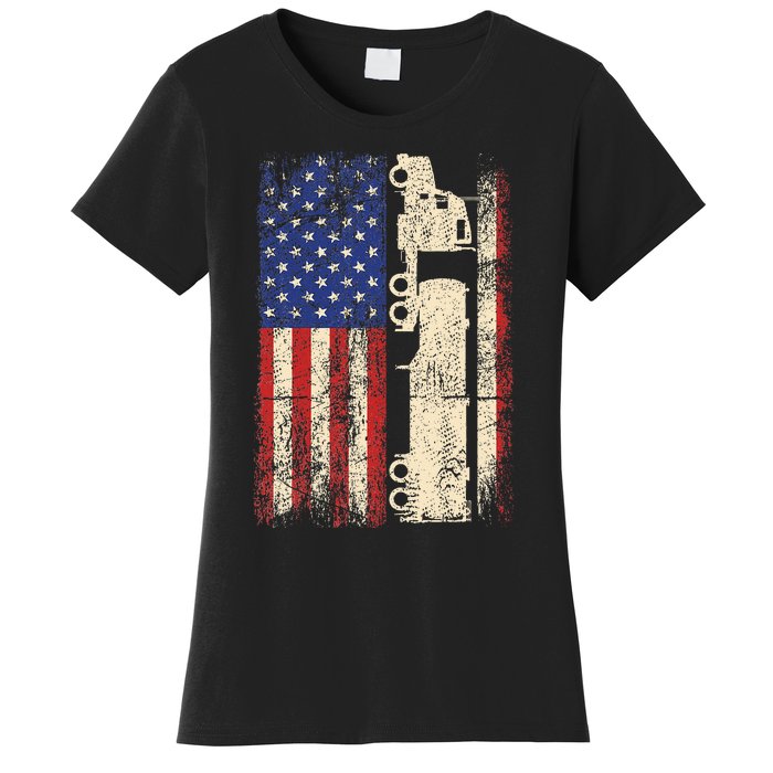 Ruck Driver Usa American Flag Patriotic Rucker Women's T-Shirt