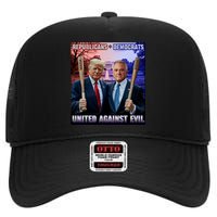 Republican Democrats United Against Evil Trump Kennedy High Crown Mesh Back Trucker Hat