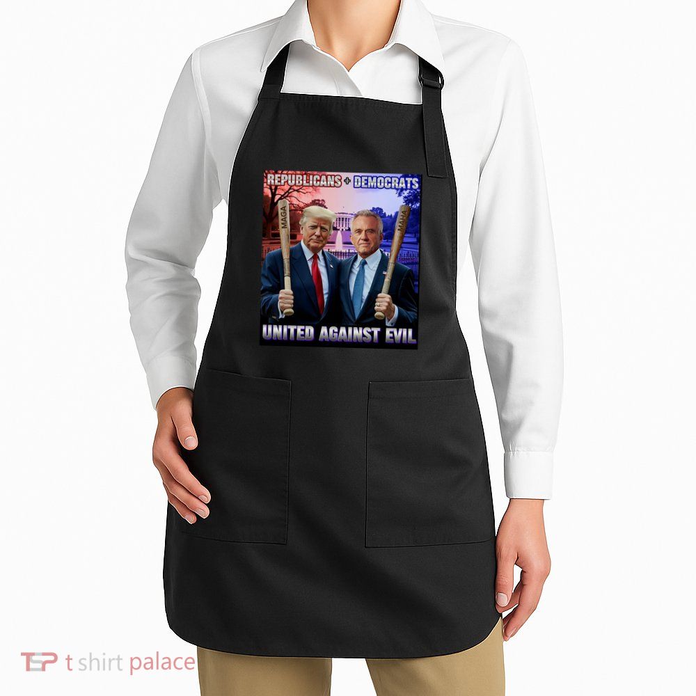 Republican Democrats United Against Evil Trump Kennedy Apron