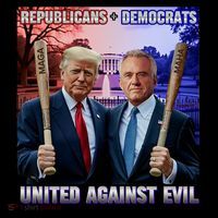 Republican Democrats United Against Evil Trump Kennedy Apron