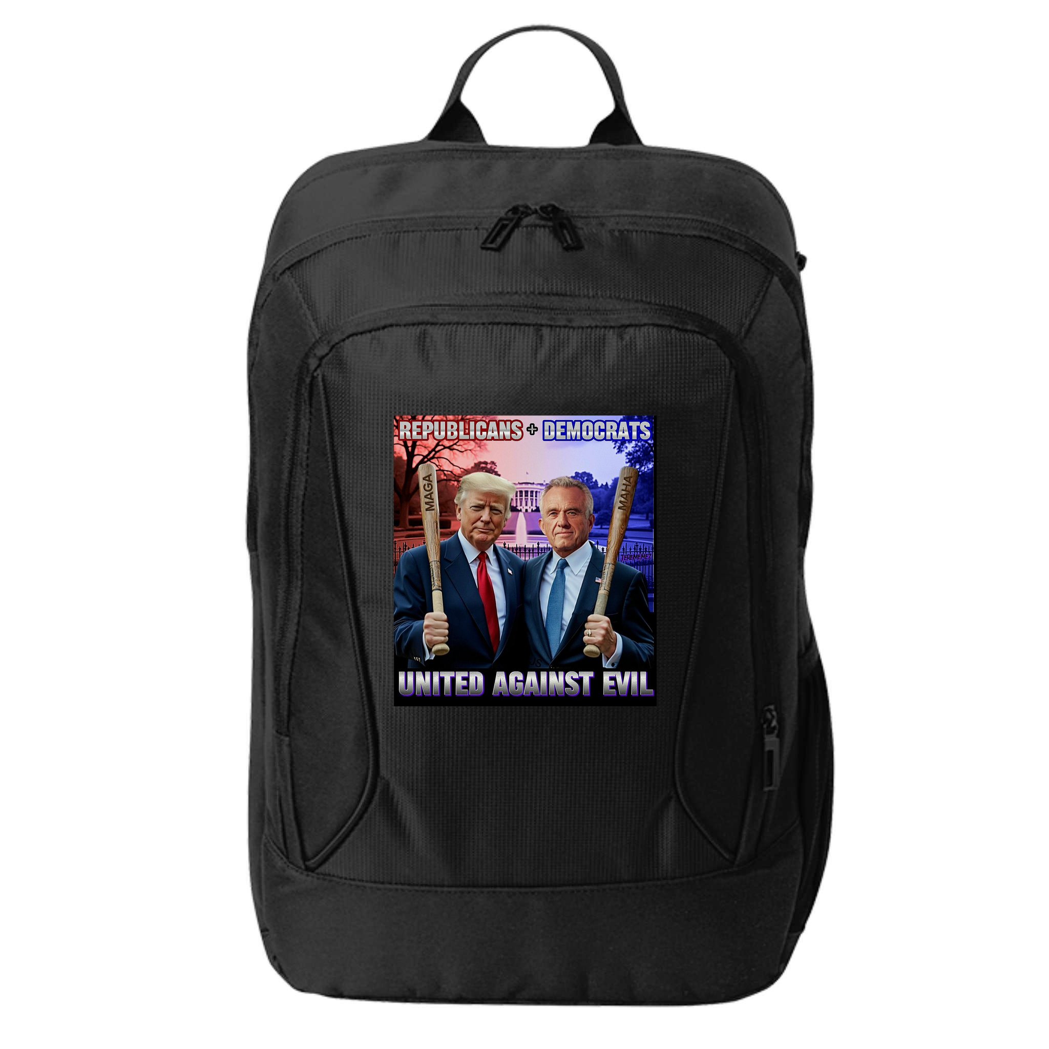 Republican Democrats United Against Evil Trump Kennedy City Backpack