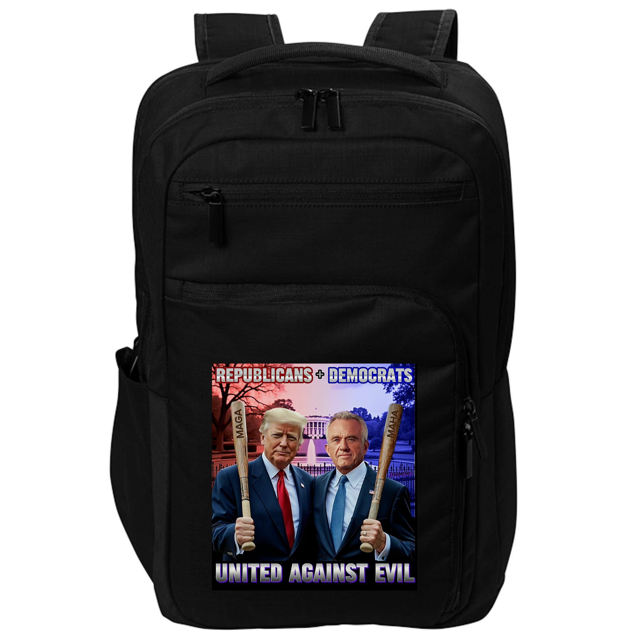 Republican Democrats United Against Evil Trump Kennedy Impact Tech Backpack