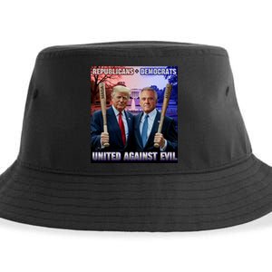 Republican Democrats United Against Evil Trump Kennedy Sustainable Bucket Hat