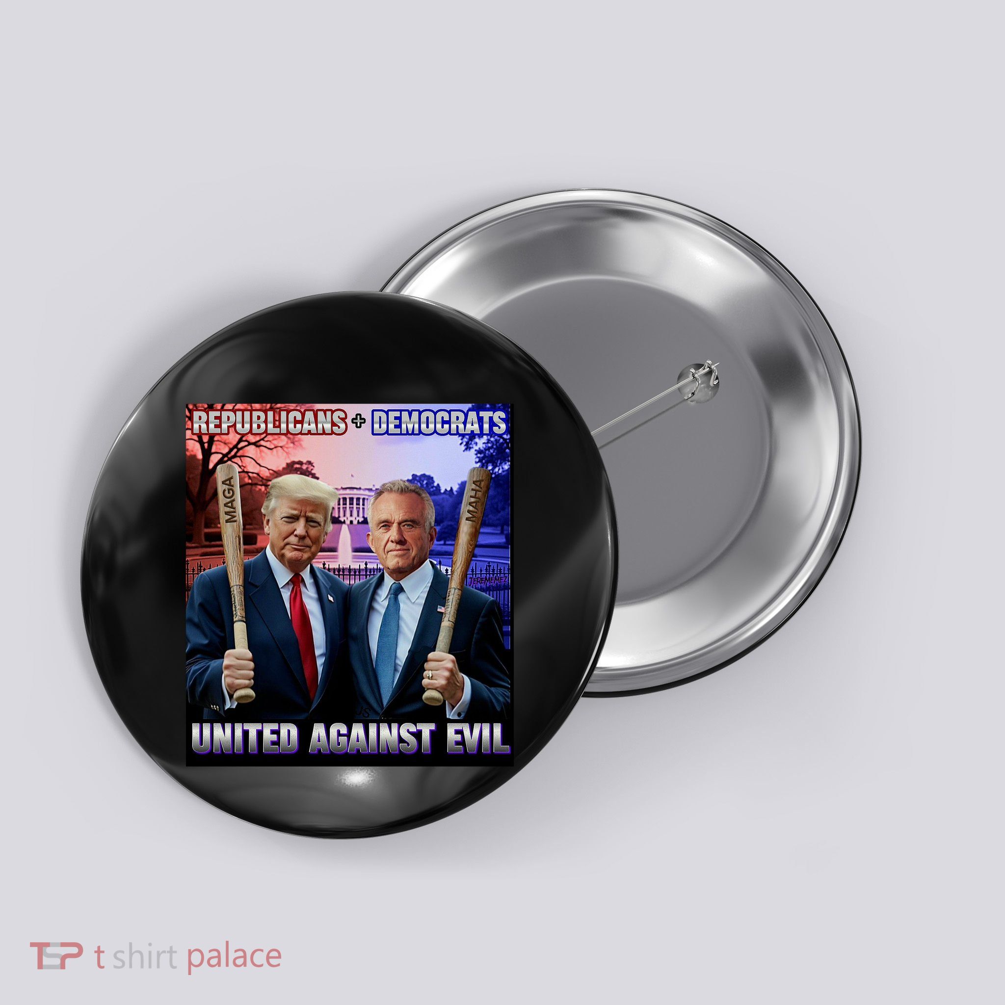 Republican Democrats United Against Evil Trump Kennedy Button