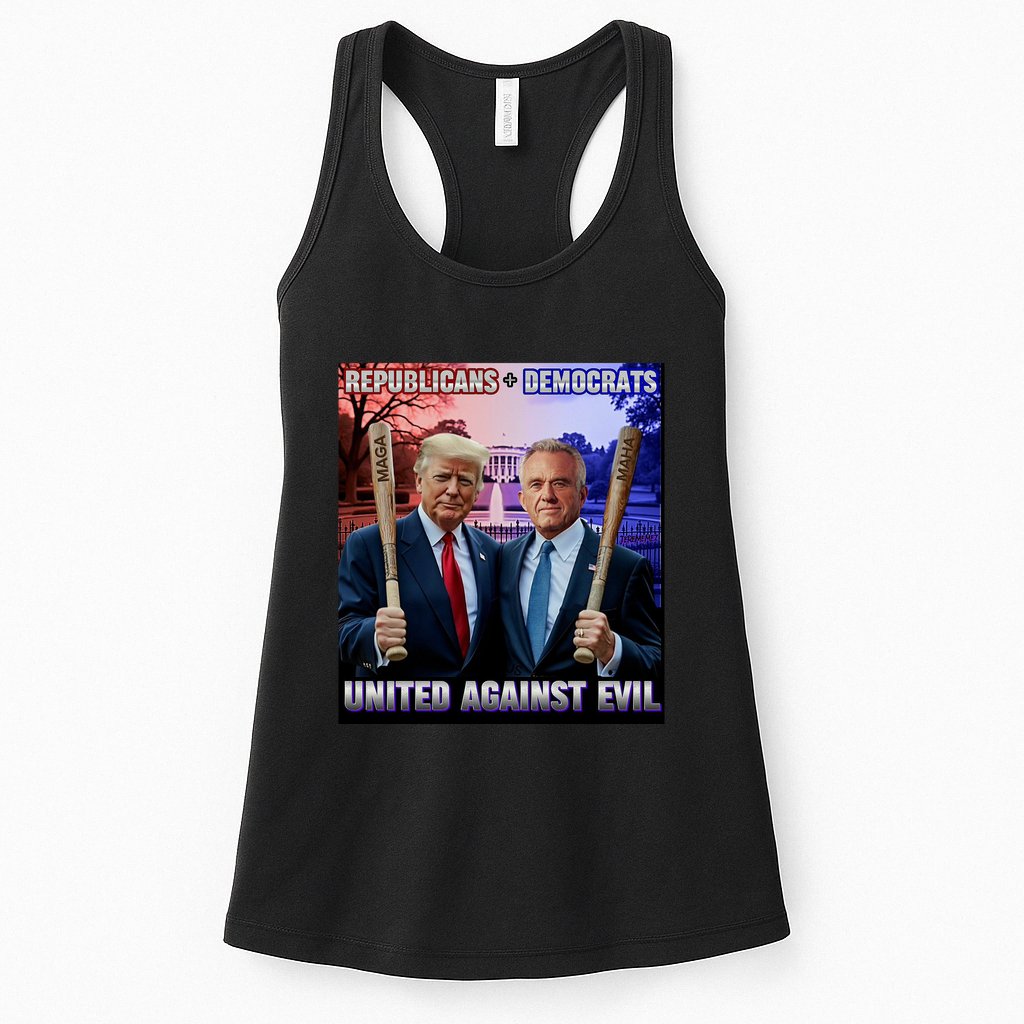 Republican Democrats United Against Evil Trump Kennedy Womens Tank Top