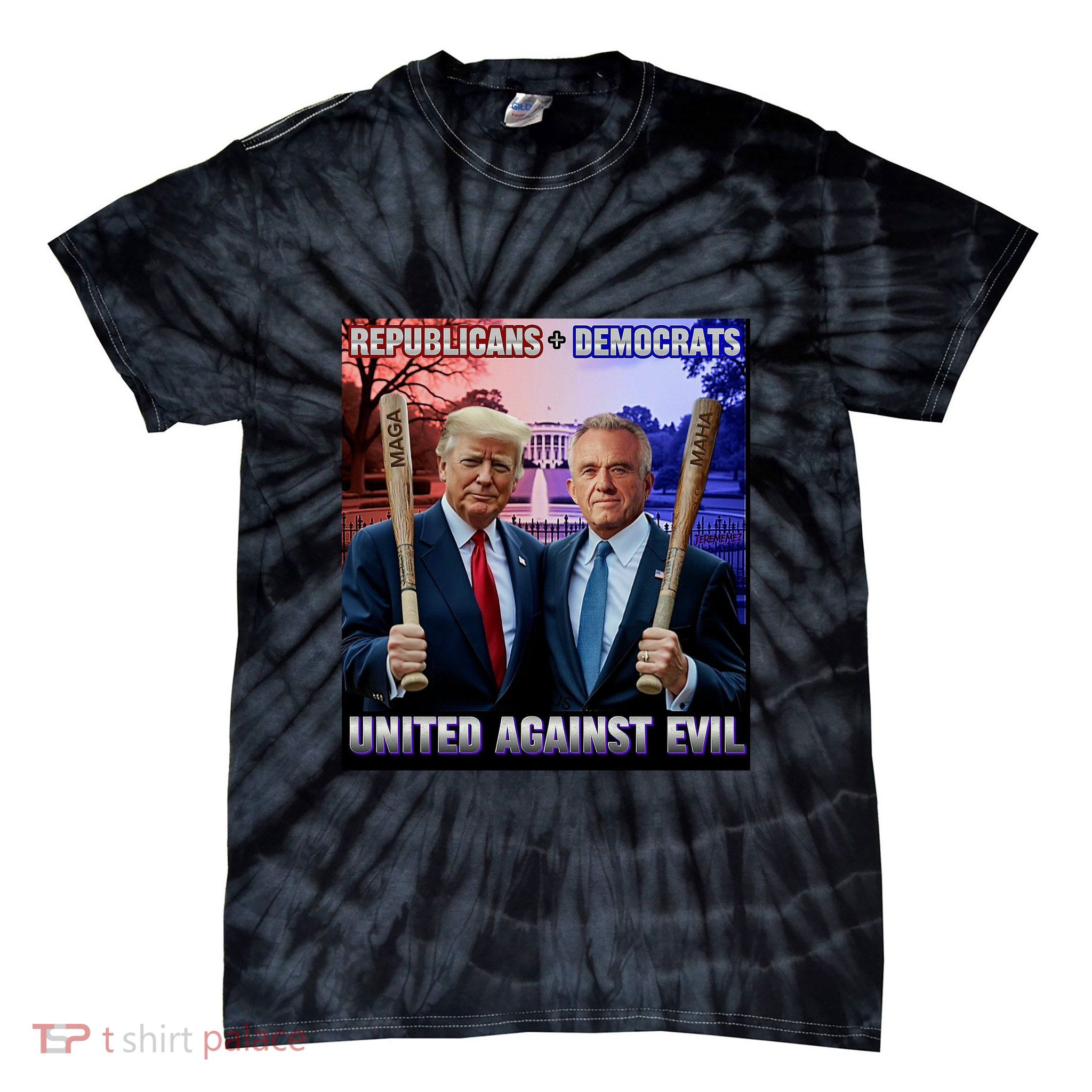 Republican Democrats United Against Evil Trump Kennedy Tie-Dye T-Shirt