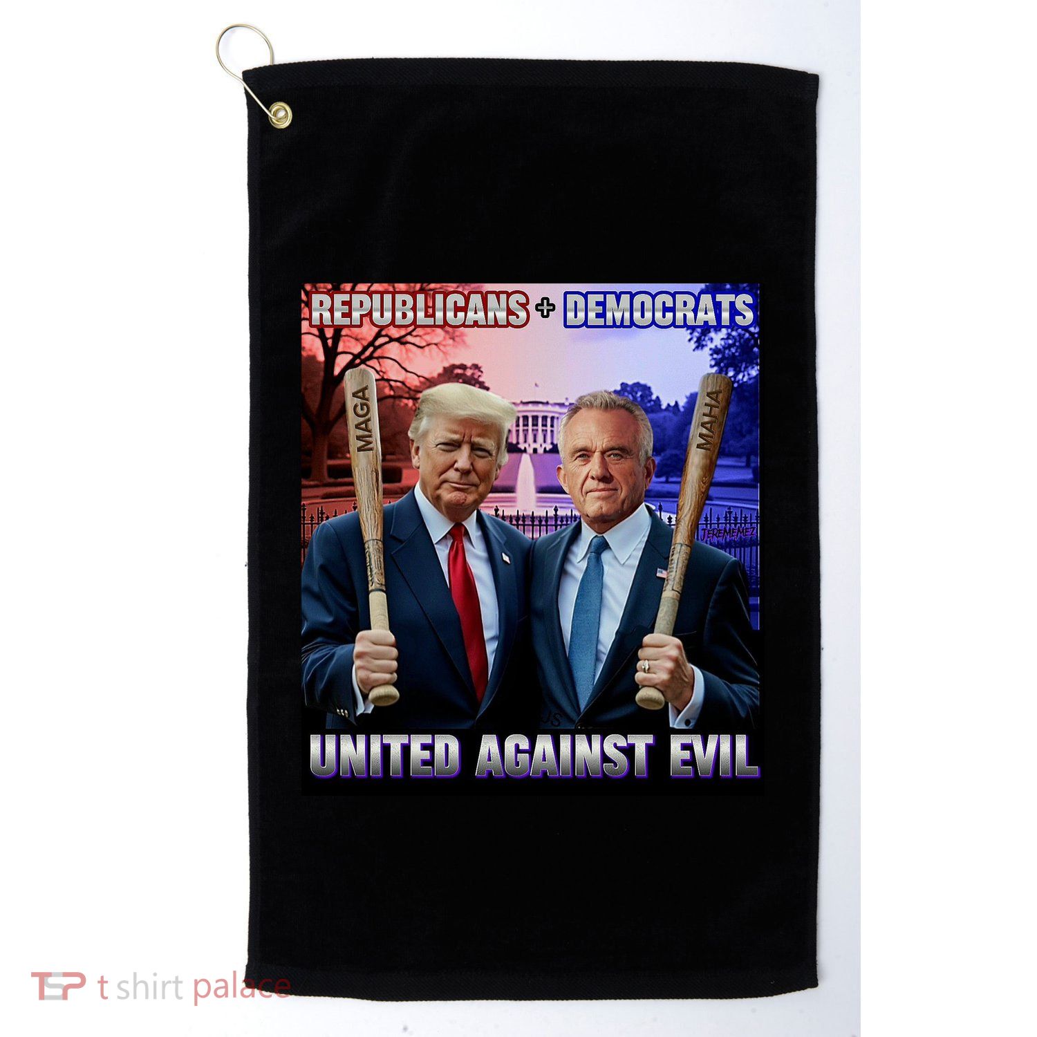 Republican Democrats United Against Evil Trump Kennedy Golf Towel