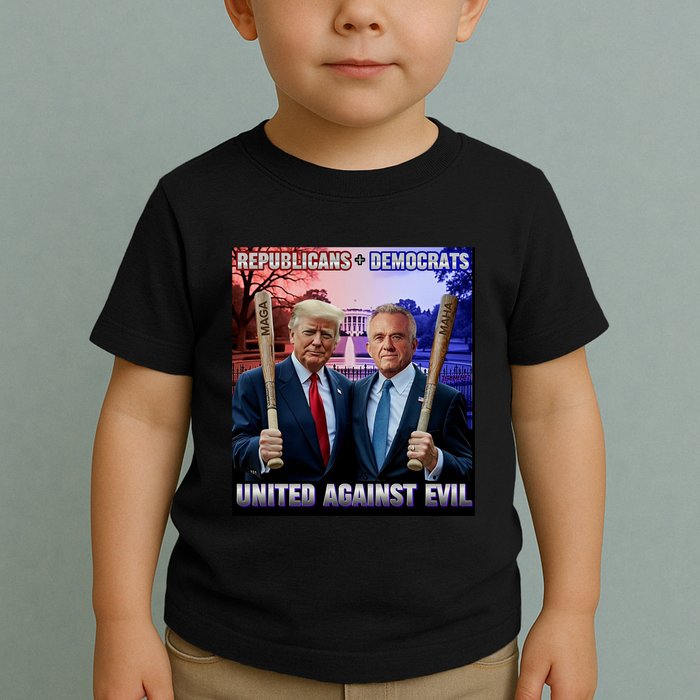 Republican Democrats United Against Evil Trump Kennedy Toddler T-Shirt