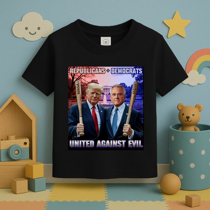 Republican Democrats United Against Evil Trump Kennedy Toddler T-Shirt