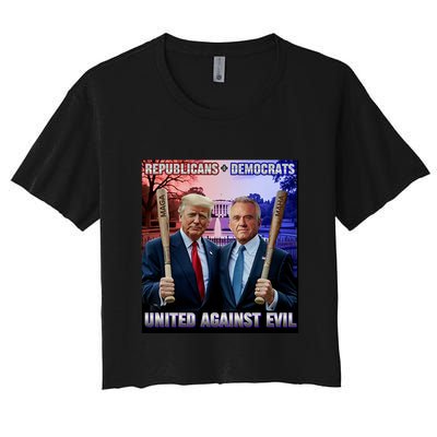 Republican Democrats United Against Evil Trump Kennedy Crop Top