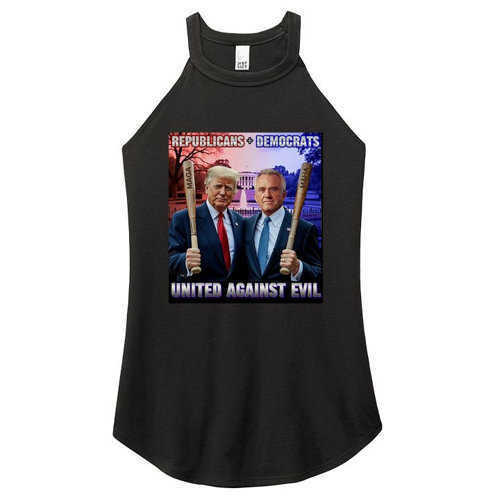 Republican Democrats United Against Evil Trump Kennedy Women's Perfect Tri Rocker Tank
