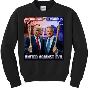 Republican Democrats United Against Evil Trump Kennedy Kids Sweatshirt