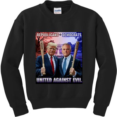 Republican Democrats United Against Evil Trump Kennedy Kids Sweatshirt