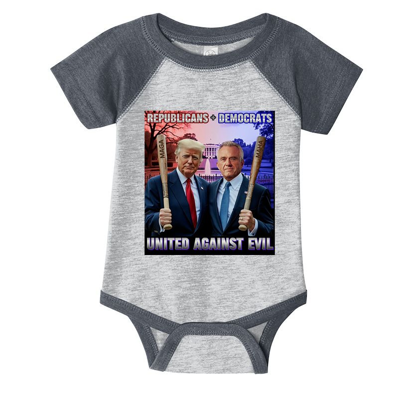 Republican Democrats United Against Evil Trump Kennedy Infant Baby Jersey Bodysuit