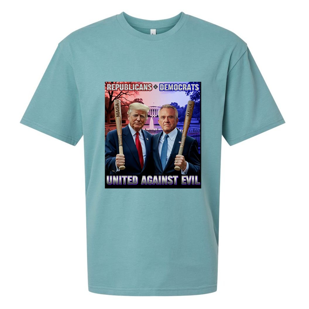 Republican Democrats United Against Evil Trump Kennedy Sueded Cloud Jersey T-Shirt